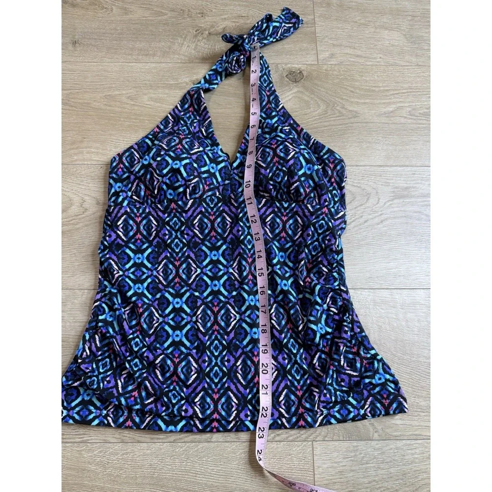 NWT Womens Swimsuits For All Tankini Halter Top Padded Size‎ 8